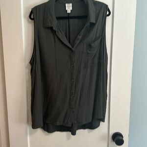 Forrest green no sleeve shirt